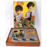 LEGO SYSTEM: An early vintage Lego System cased set of building bricks etc.