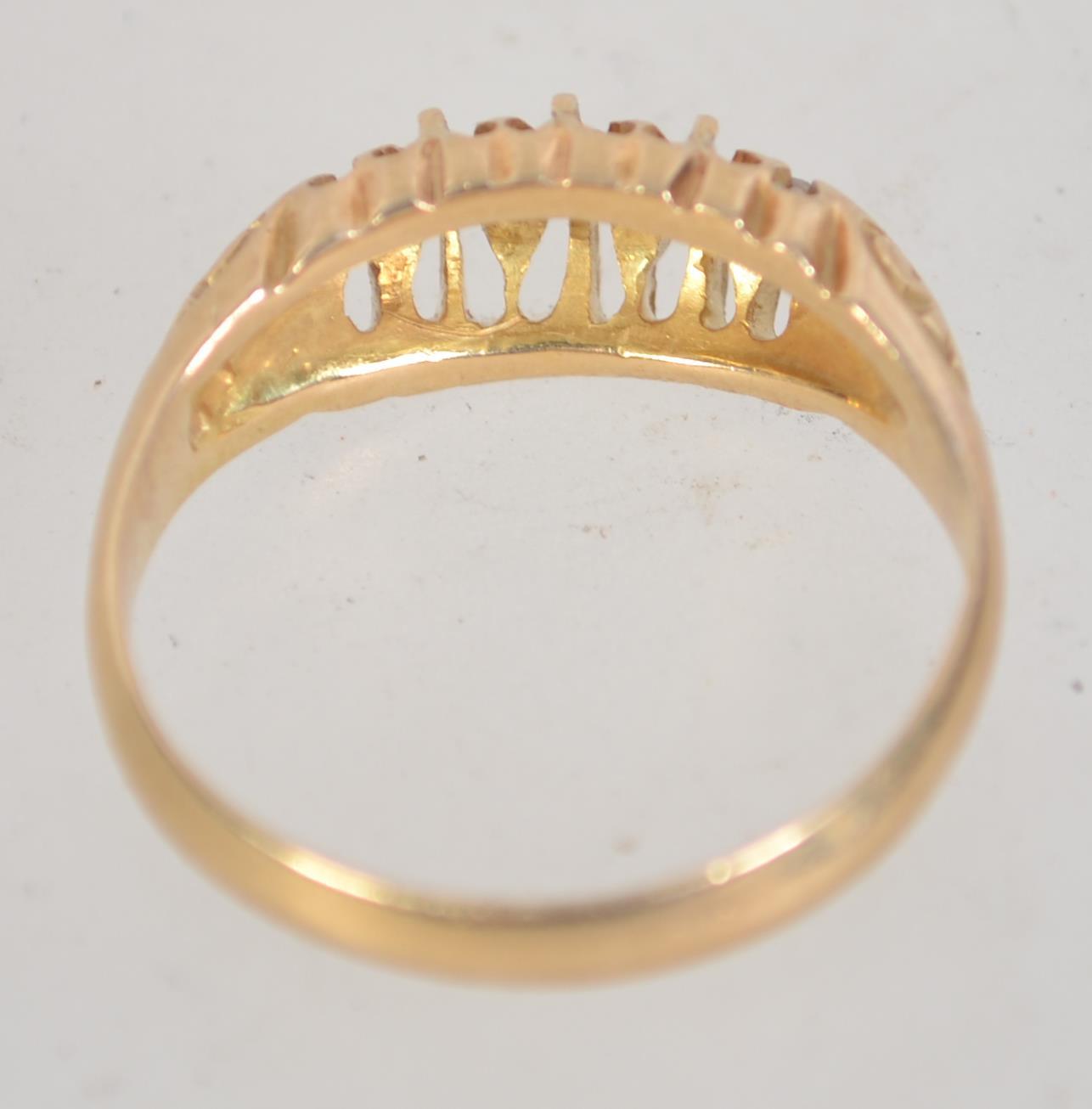 A hallmarked 18ct gold Edwardian 5 stone diamond ring. Hallmarked for Birmingham 1918. Size M. - Image 2 of 3