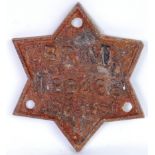 CAST IRON RAILWAY WAGON PLATE