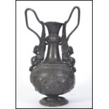 An unusual pewter 19th century polished