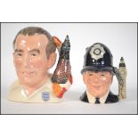 A Royal Doulton limited edition ' Stanley Matthews ' Toby Jug D7161 No 673 together with a Royal
