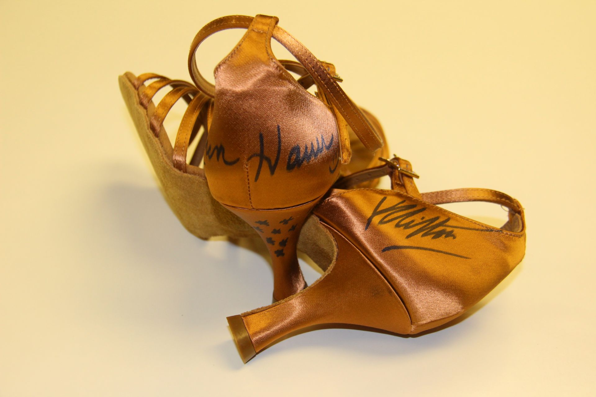 Strictly Come Dancing shoes - copper satin shoes signed by Karen Clifton-Hauer - Image 3 of 3