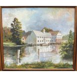 Keith Retallick, 'Hambleden Mill on the Thames', signed oil on canvas, 49.5 x 59.5cm, two others, '