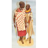 Two Soul Journeys Maasai Limited Edition figures, 'Eshe' (She is life), 41cm, no.0138/3500 and '