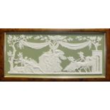 A Wedgwood Genius Collection Limited Edition sage green jasperware plaque depicting Selene