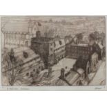 Harold Wilfred Sayer ARWS RE (1913-1993), 'St Pauls College, Cheltenham', a limited edition etching,