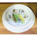 An Ashtead Potters Ltd shallow circular bowl/teapot stand from the Christopher Robin Nursery Set,