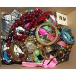 A large quantity of costume jewellery.