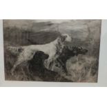 After Thomas Blinks, 'An English Pointer on point with two Setters backing', 74 x 50cm and a