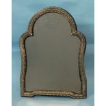 A silver framed dressing table mirror of arched form, maker NLS, London 1994, 40 x 30cm.