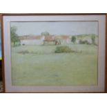 Derek Holland (1927-2014) CHEZ GATY, NEAR VAUX-LAVALETTE CHARENTE, 1979 Oil on paper/card, signed