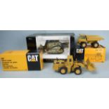 Norscott no.55062, 1/50th scale model of a Cat D11R Track-Type Tractor and two NZG 1/50th scale