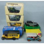 Three Matchbox Models of Yesteryear, boxed, three others by Rio and a quantity of playworn