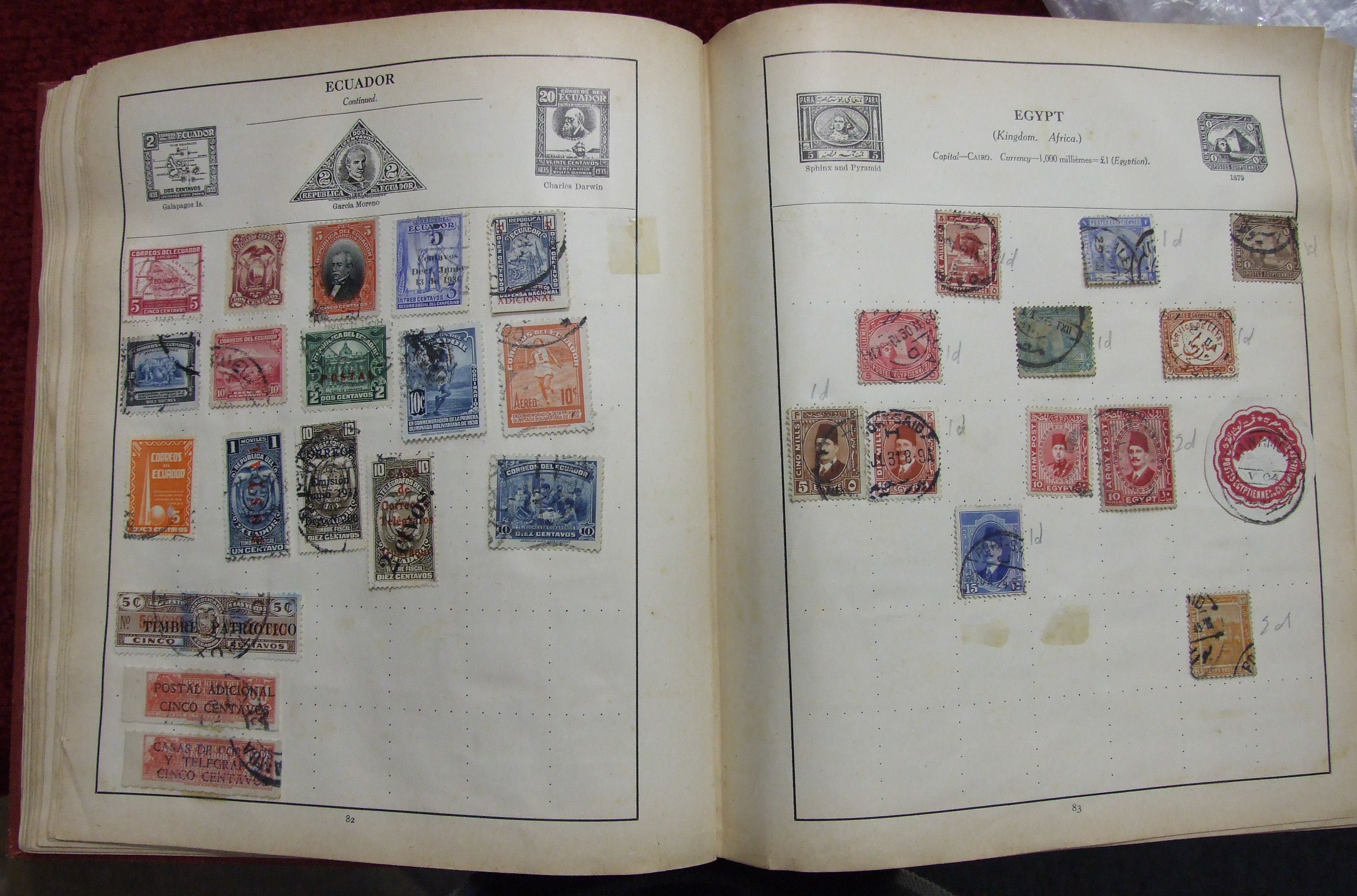 An accumulation of stamps in six albums and loose, with early Great Britain used in mixed condition,