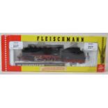 Fleischmann HO, 4140, Class 24 2-6-0 locomotive no.24 074, in DB black and red livery, boxed with