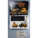 Hornby 3½" gauge Stephenson's Rocket steam train, boxed, with two boxed G103 points and G102 boxed