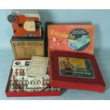 A battery powered 8mm Magic Projector "Hokipet-A", boxed, a Chad Valley Escalado set, boxed, and a