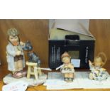 Six Berta Hummel figures, 'O Come All Ye Faithful', 'Tender Loving Care', 'Heavenly Trio', (all