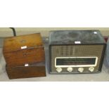 A Sobell mains radio model 515P and two wooden boxes, (3).