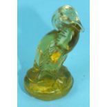 A René Lalique duck in clear yellow glass, acid etched 'R Lalique, Paris' to base, 7cm high.