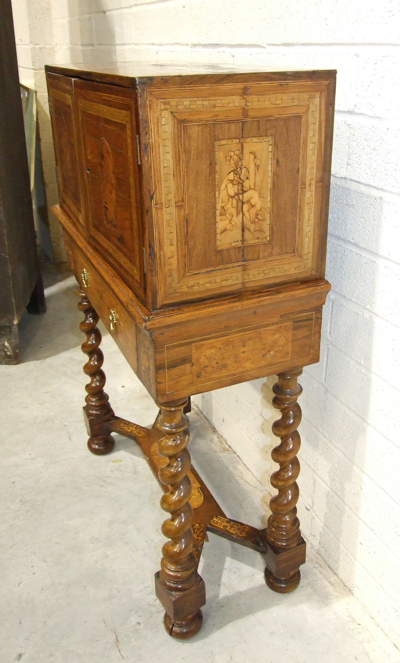 A mainly 18th-century-style Continental table cabinet with overall marquetry and parquetry inlay, - Image 4 of 5