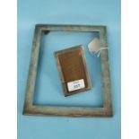 A small silver rectangular photograph frame, 6.5 x 10.5cm, Birmingham 1918 and a similar, larger,