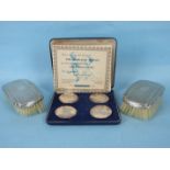 A cased set of four sterling silver Churchill medals by John Pinches, with certificate, numbered