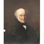 19th Century English School PORTRAIT OF A GENTLEMAN WEARING A BLACK COAT AND WHITE STOCK Unsigned
