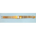 Bentima, a ladies 9ct gold wrist watch, gross wt 30.9g.