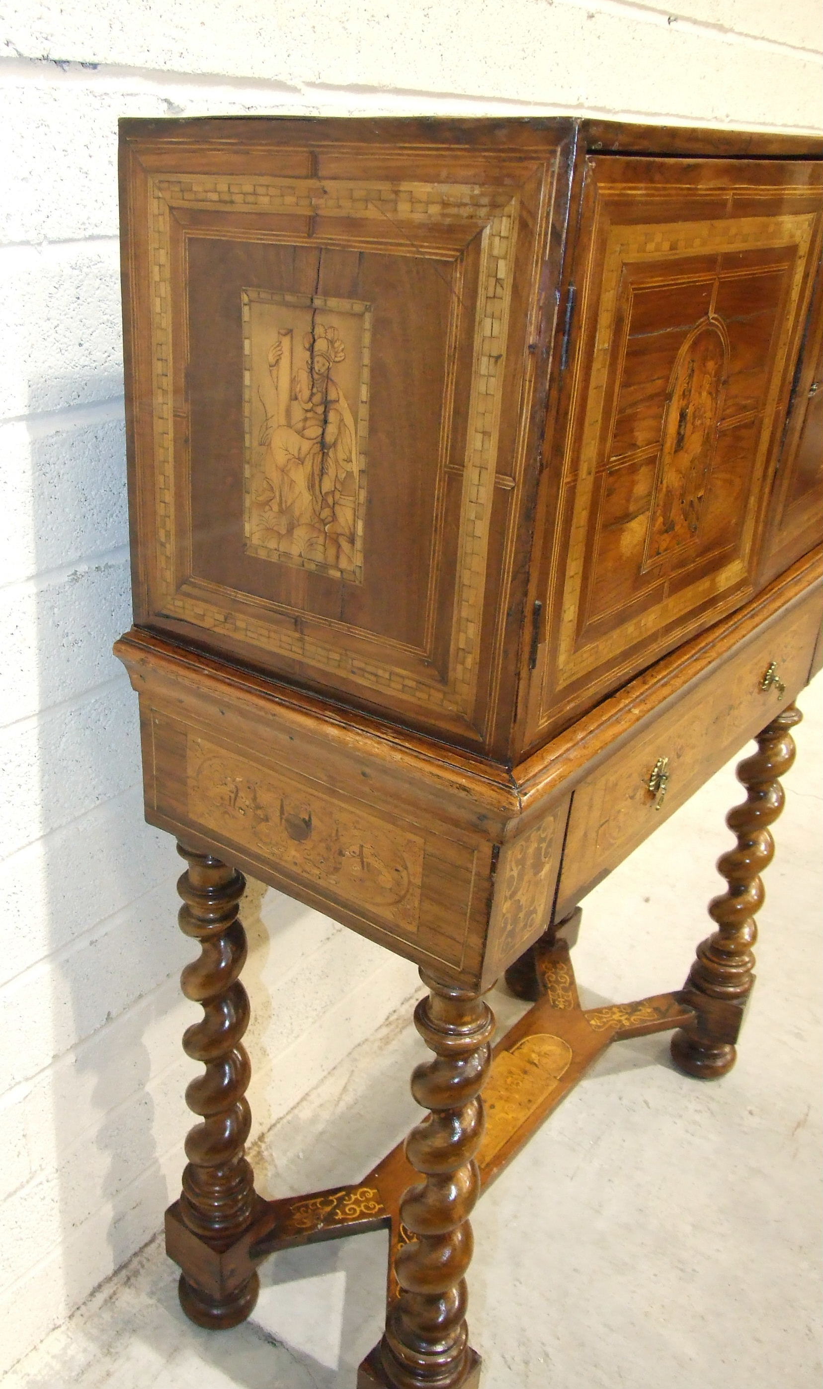 A mainly 18th-century-style Continental table cabinet with overall marquetry and parquetry inlay, - Image 3 of 5