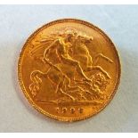 A 1906 half-sovereign.