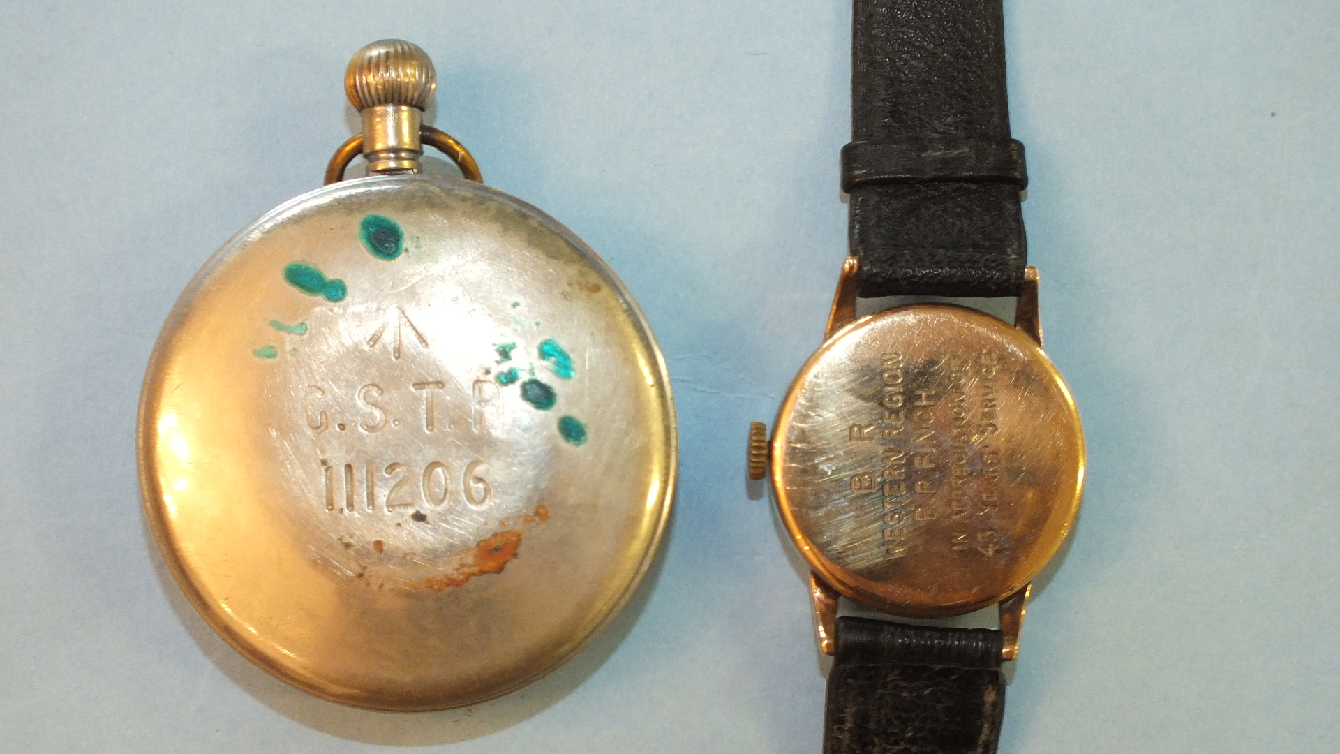 A gents Smiths de Luxe 9ct-gold-cased wrist watch with Arabic numerals and seconds subsidiary, B R - Image 2 of 2