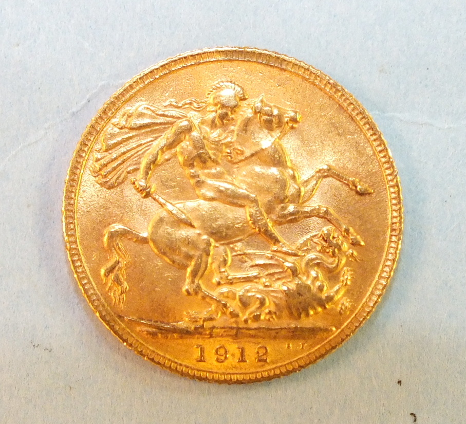 A 1912 sovereign.