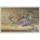 F J Snell STILL LIFE, GRAPES ON A MARBLE SLAB Signed watercolour, 29 x 45cm.