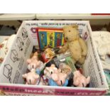 A set of five Wade National Westminster piggy banks, a teddy bear, smoking pipes and other