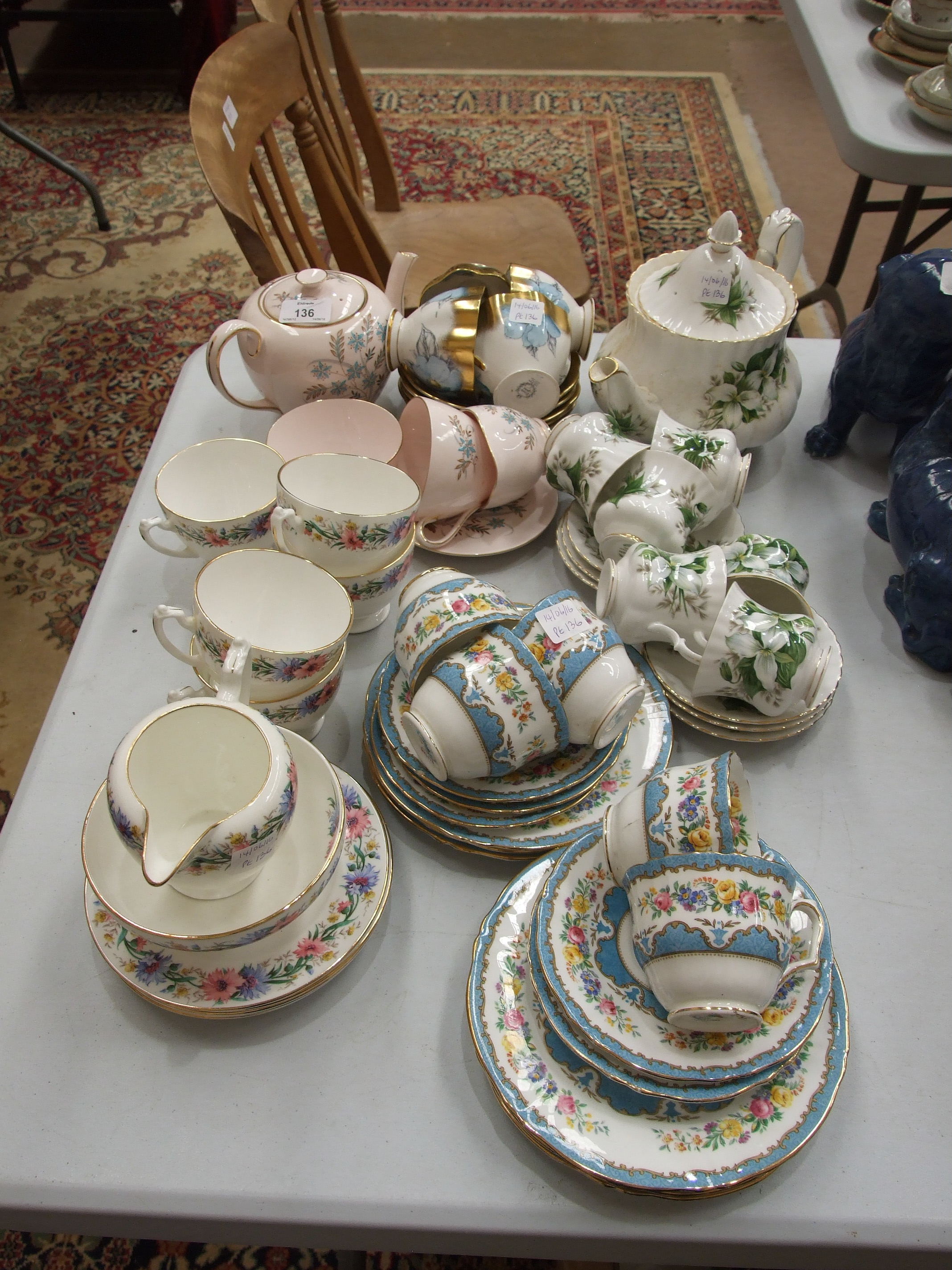 A large quantity of part tea sets, including Royal Staffordshire, Royal Albert, etc.