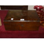 An oriental hardwood plate stand, two wooden folding plate-stands and a walnut writing box, 38cm