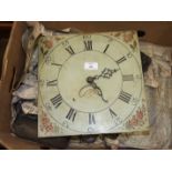 A late-18th century mahogany long case clock, the 30-hour bell-striking movement with painted 12"