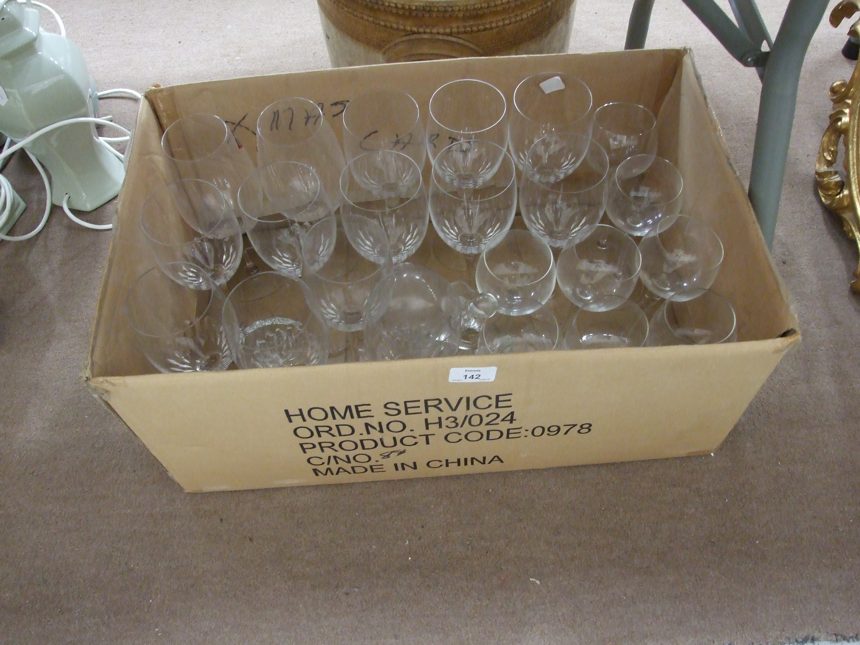 A collection of wine and drinking glasses, three glass bowls, etc. - Image 2 of 2