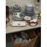 Twenty-three pieces of Solian Ware 'Basket' blue and white decorated dinnerware, a quantity of '