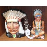 A Royal Doulton figurine 'The Chief' HN2892, 18cm high and a Royal Doulton character jug, 'North