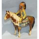 A Beswick model 'Mounted Indian' no.1391, 21.6cm high.