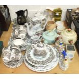 A quantity of Royal Mail decorated teaware, a Fieldings Crown Devon 'Eva' decorated jug, various