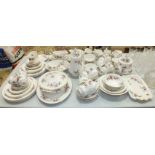 Eighty-seven pieces of Royal Albert 'Lavender Rose' tea, coffee and dinnerware.