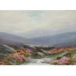 Rubens Southey MOORLAND STREAM Signed watercolour, 26 x 35.5cm.