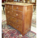 A 19th century mahogany chest of two short and three long drawers, 105cm and a 20th century ten-