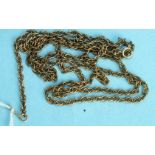 A 9ct gold rope-link neck chain, 66cm long, 8.3g.