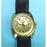 A ladies Watches of Switzerland Seafarer automatic wrist watch, the round gold face with baton