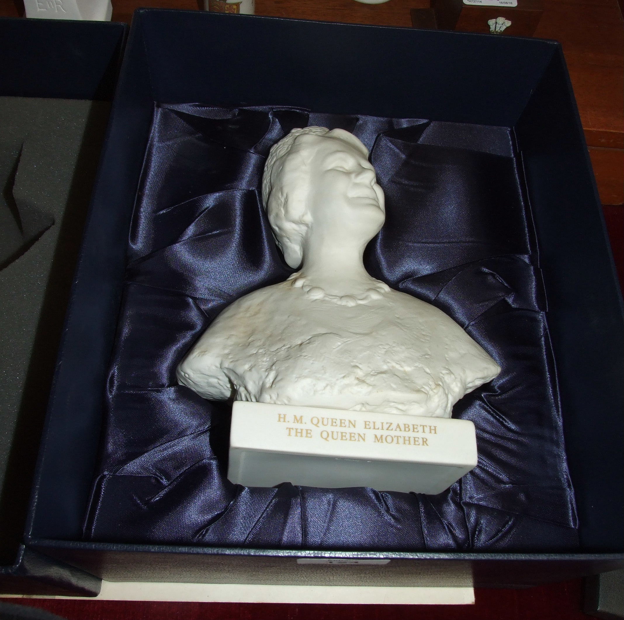 A Wedgwood Carrara Ware bust of Queen Elizabeth the Queen Mother, limited edition no.89 of 500, 24cm