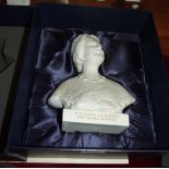 A Wedgwood Carrara Ware bust of Queen Elizabeth the Queen Mother, limited edition no.89 of 500, 24cm